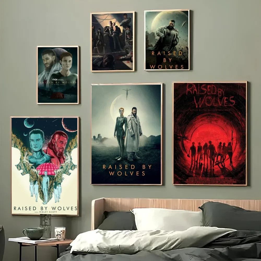 مسلسل تلفزيوني-ملصق فني ذاتي اللصق ، يرفعه الذئاب ، ملصق ورقي مقاوم للماء ، قهوة ، منزل ، بار ، غرفة ، ديكور جداري ، 1 *