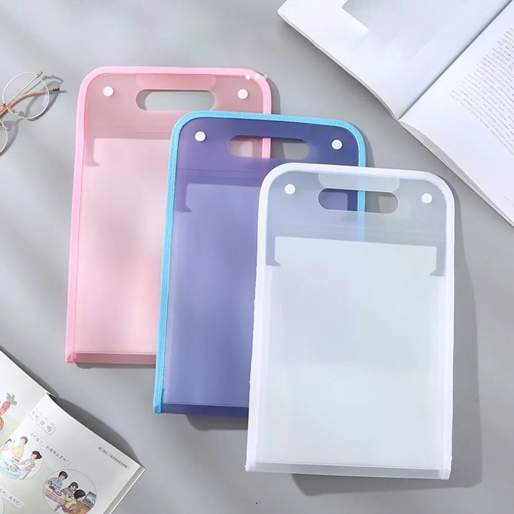 Vertical Accordion Zipper Bag 13 Pockets Large Capacity A4 File Folder Waterproof Classified Storage Test Paper Storage Bag