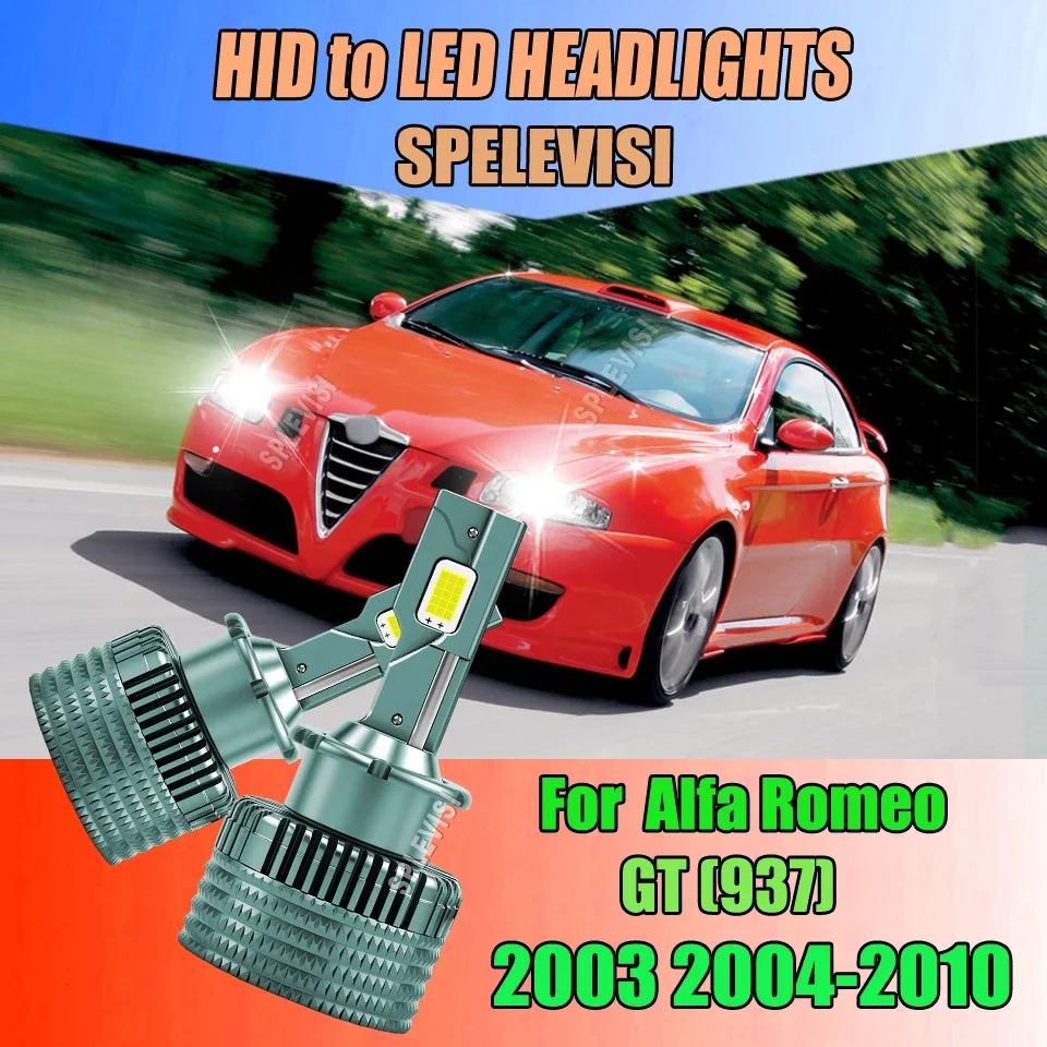D2S LED 120W Auto Headlight Bulb no hesitate 0.01-Second Startup For Alfa Romeo GT (937) 2003 2004 2005 2006 2007 2008 2009 2010