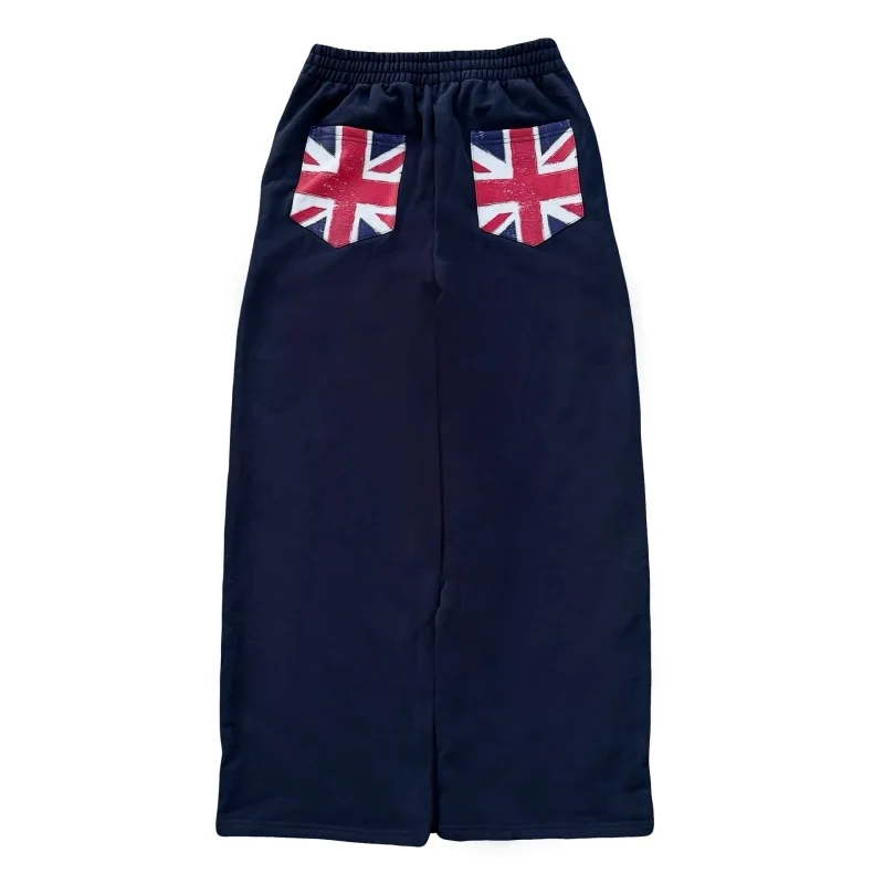 

Autumn and winter American retro straight tube loose fit men's jeans with printed design, casual and comfortable cotton denim