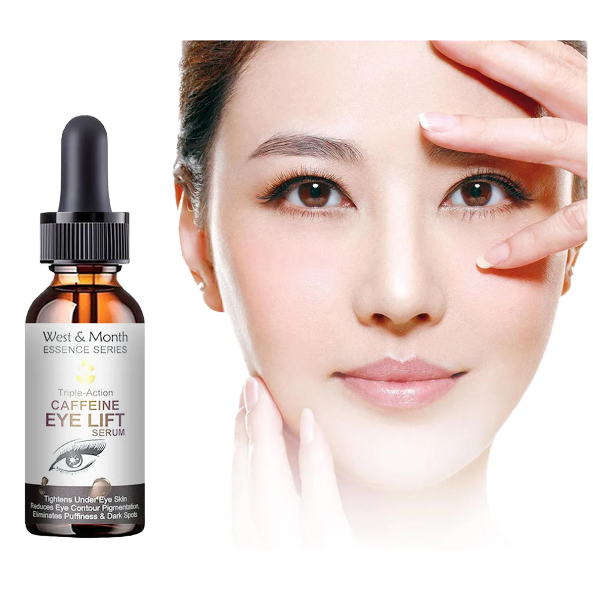 West&Month caffeine eye oil fades fine lines crow's feet eye lines to remove eye bags and dark circles under the eyes