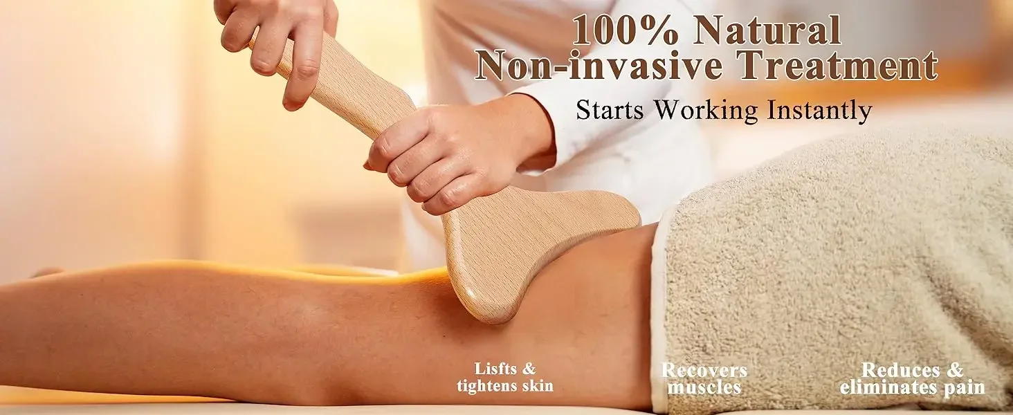 

Wood Therapy Massage Tool Lymphatic Drainage Massager One-handed Body Sculpting Tools For Anti-Cellulite Gua Sha Muscle Release