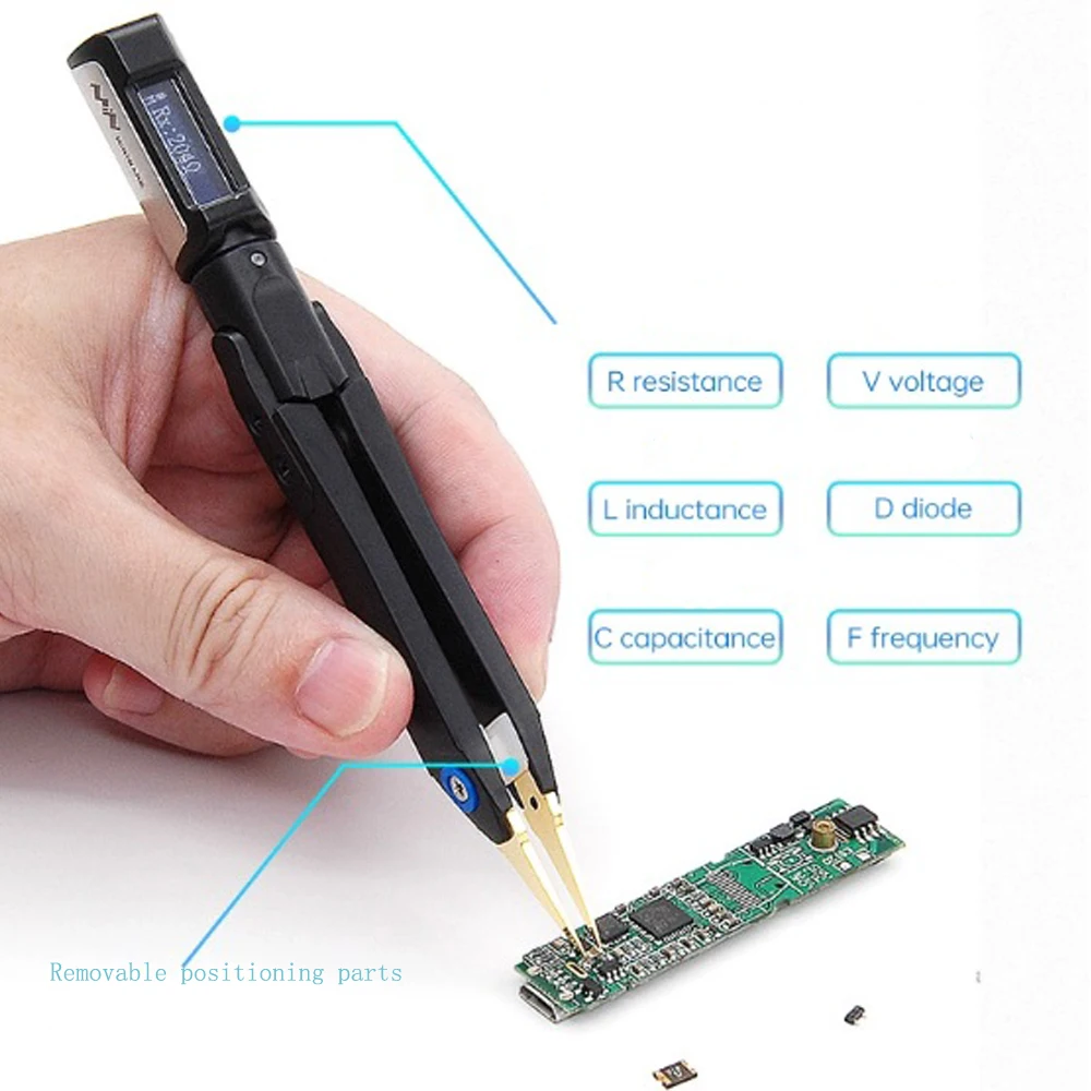 

Mini Digital Tweezers Handheld Bridge Measurements DT71 LCR Meter Signal Generator Debugging Repairing Tool with OLED Display