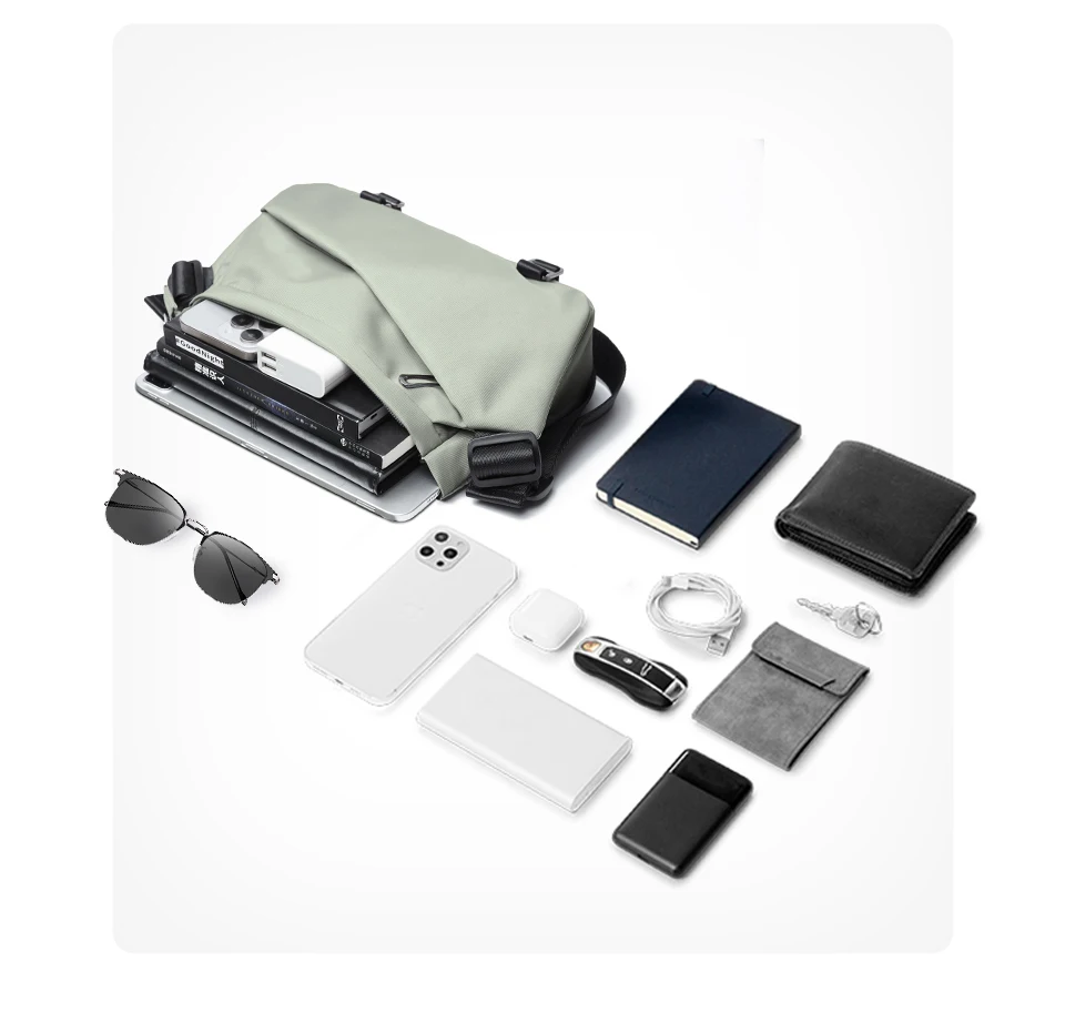 MATE ELAN Stilvolle Männer Umhängetasche Oxford Wasserdichte Umhängetasche Umhängetasche Tragbare Teenager Büchertasche Reise 9,7 zoll iPad Tasche – Detail 21