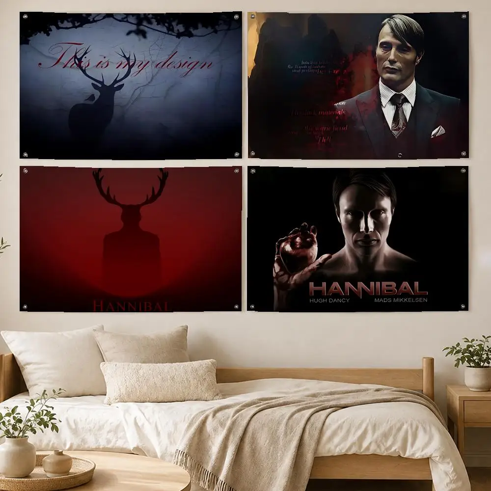 Bold Show Hannibal Flags Room Bedroom Home Outdoor Wall Hanging Concert Printed Background Decoration Art Banne