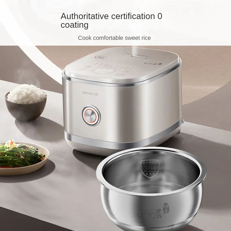 Joyoung 4LNon-stick Rice Cooker 5A Certification Wind Stainless Steel Inner Tank 1200W IH Electromagnetic Heating 40N1 220V