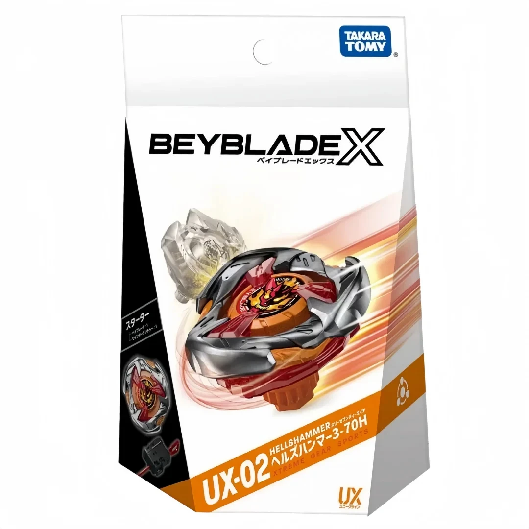 

ORIGINAL TAKARA TOMY BEY X UX-02 Starter Hell's Hammer 3-70H BLADE UX 02