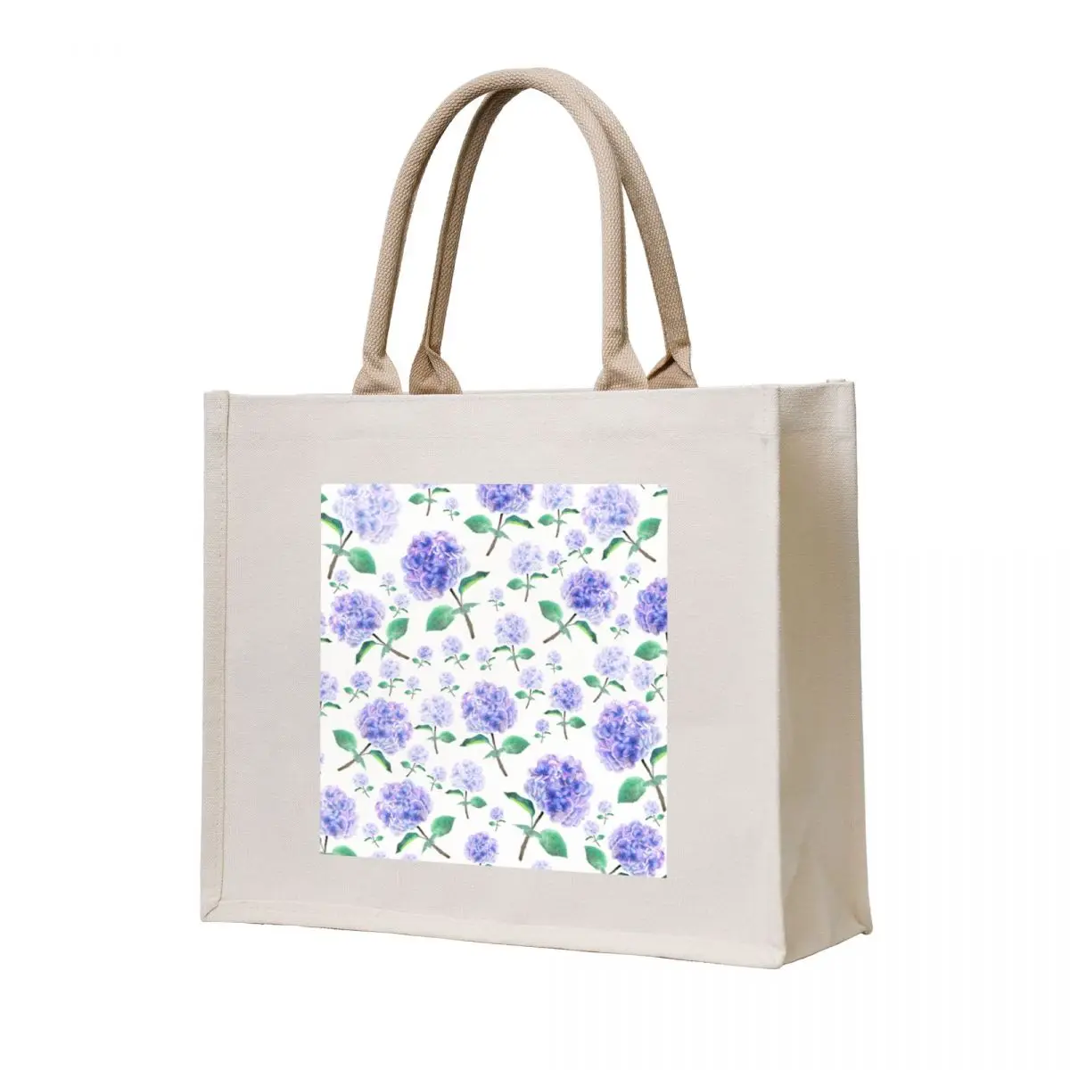 

purple blue hydrangea pattern Tote Bag bags luxury women Canvas Lady bags Cloth bag