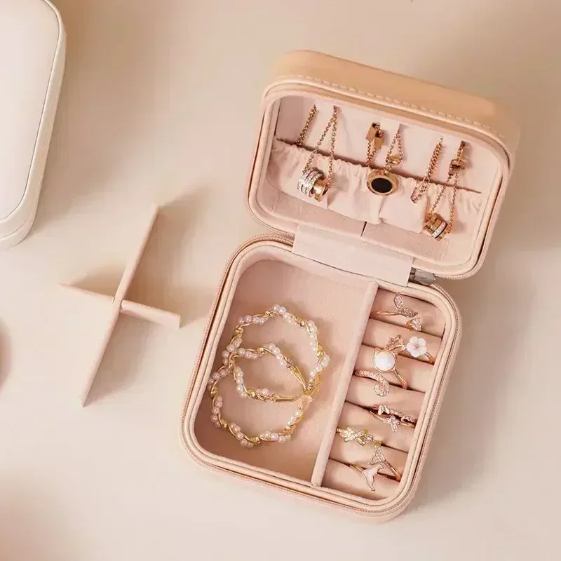 

Portable Jewelry Box Travel Jewelry Box Jewelry Organizer Boxes Travel Necklace Earring Storage Case for Home Ring Organizer