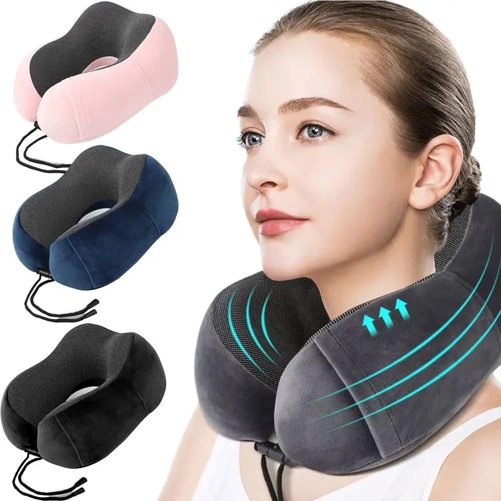 

Дорожная подушка для шеи U-образная подушка для путешествий, хлопковая подушка для шеи с эффектом памяти, шейный подголовник, артефакт для полета и сна на большие расстояния