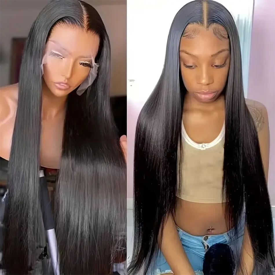 34 Inch Brazilian Hair Bone Straight Glueless Wigs Human Hair Lace Frontal Wig 5X5 Ready to Wear Wig Preplucked Raw Virgin Hair