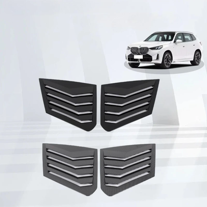 

DUTRIEUX для BMW X3 G45 2025-2026 ABS углеродное волокно, жалюзи заднего окна автомобиля, треугольная стеклянная крышка затвора, накладка, автомобильные аксессуары