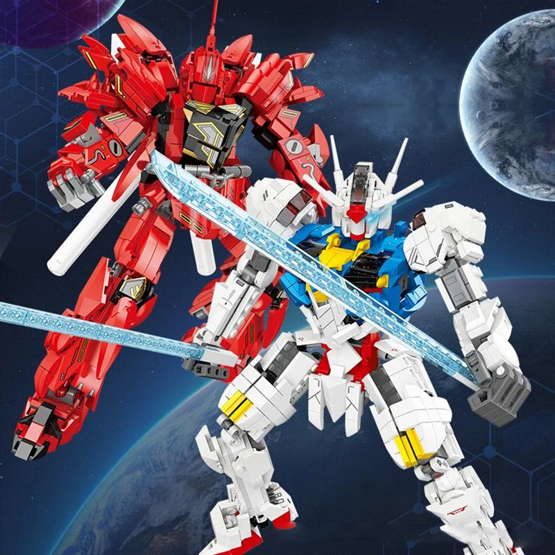 

MOC 2-в-1 Transformable Mecha Building Blocks Kit - Режимы робота истребителя, модель Кирпичи Головоломка в сборе, игрушки «сделай сам», подарки для детей