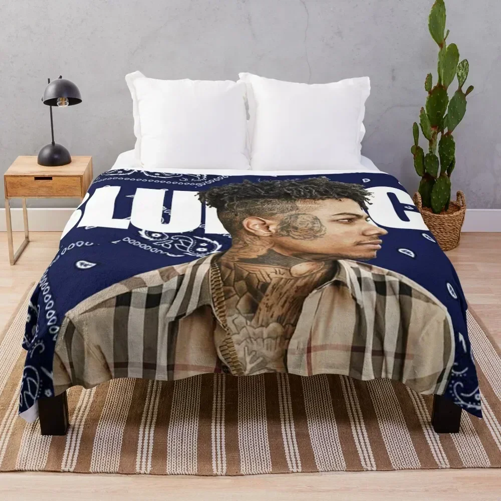 

Blueface Throw Blanket manga Thermals For Travel Flannel Fabric Blankets