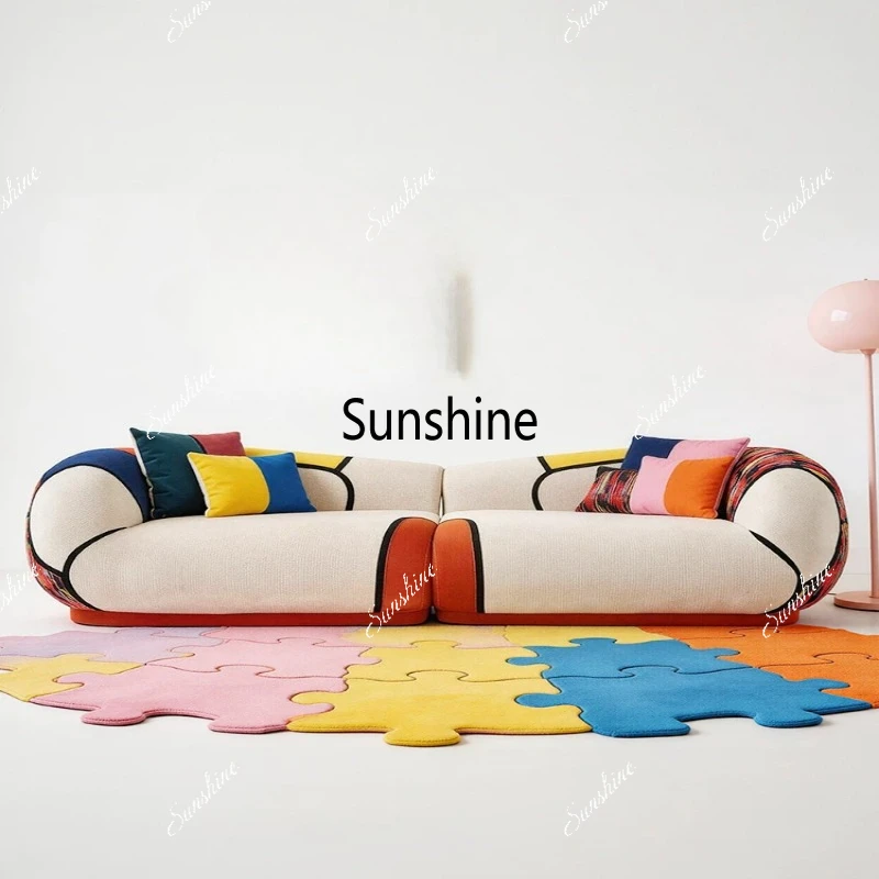 

Creative design color matching floor-to-ceiling removable and washable high-end compression sofa