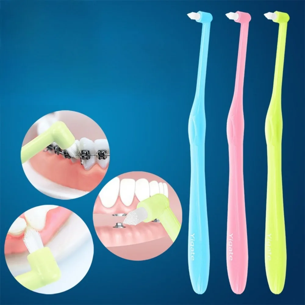 1/2Pc Single-Beam Soft Teeth Cleaning Toothbrush Orthodontic Interdental Brush Soft Hair Implant Adult Oral Care Tool Small Head