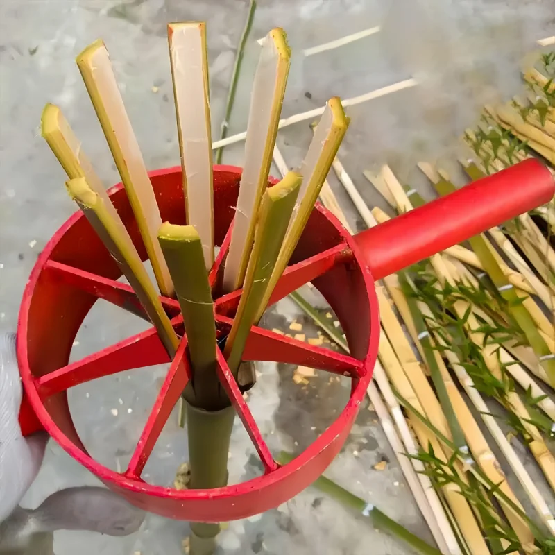 Manual Bamboo Splitting Machine High Efficiency Bamboo Chips Slitting Mill Planing Tool Home Use Outdoors Decoration Handicrafts