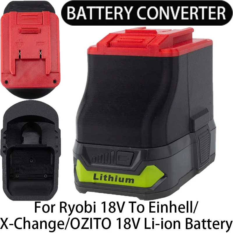 Battery Adapter/Converter for Einhell/X-Change/OZITO 18V LI-Ion Tool To for Ryobi ONE+ 18V Li-Ion Battery Adapter