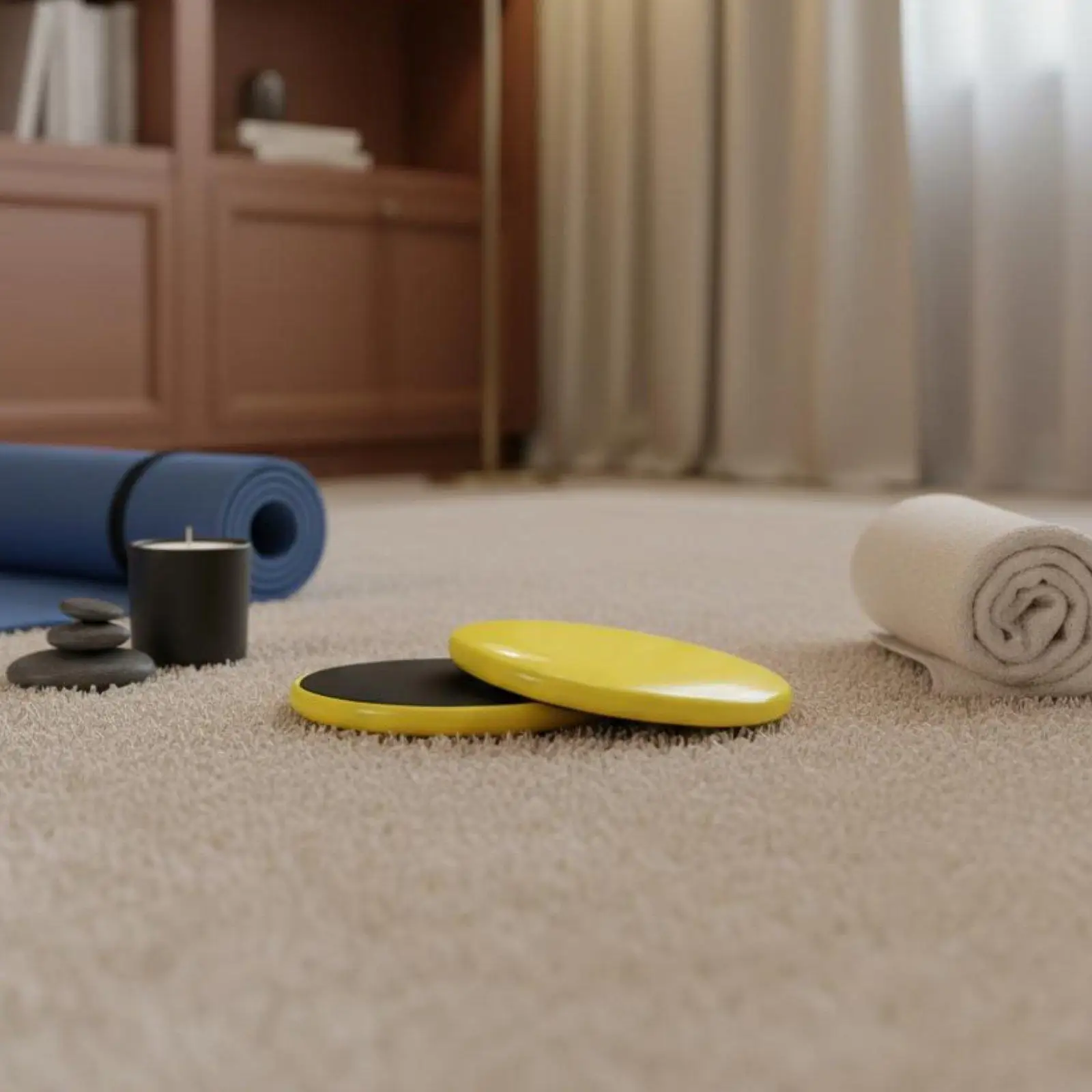 Pilates Sliding Disc Dual Material Lightweight Sliding Board Core Exercise Accessory for Strength and Mobility