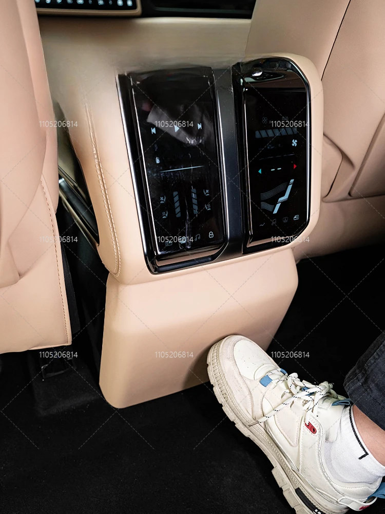 

For BYD Leopard 8 2024 2025 Rear Armrest Box Anti Kick Pad ABS Leather Wrapped Anti-Dirty Protective Cover Inteiror Accessories