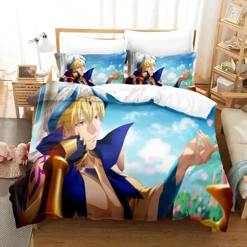 

Anime Fate EXTRA Saber Nero Bedding Set Boys Girls Twin Queen Size Duvet Cover Pillowcase Bed Kids Adult Home Textile