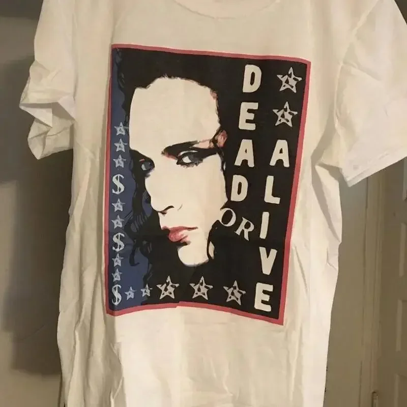 Pete Burns Dead Or Alive Band t-shirt blanc en coton pour adulte S 5Xl