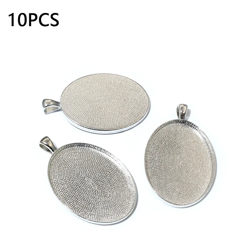 

10 шт. Новые овальные основы для подвесок, простые ювелирные компоненты для изготовления ожерелий, браслетов, шармов, аксессуары для рукоделия и создания украшений