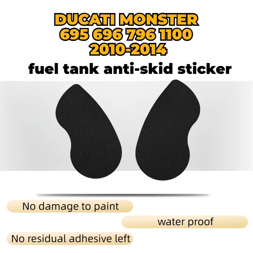 For DUCATI MONSTER 695 696 796 1100 2010-2014 Anti Slip Fuel Oil Tank Side Knee Grip Decal Protector Pad Motorcycle Stickers