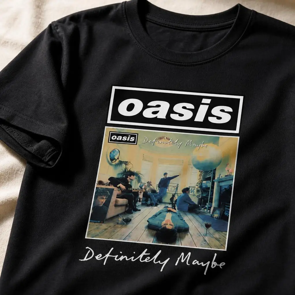 Pop-Band O-Oasis Herren-T-Shirt, 100 % Baumwolle, lustiges T-Shirt mit kurzen Ärmeln, Geschenk-T-Shirts. – Detail 5