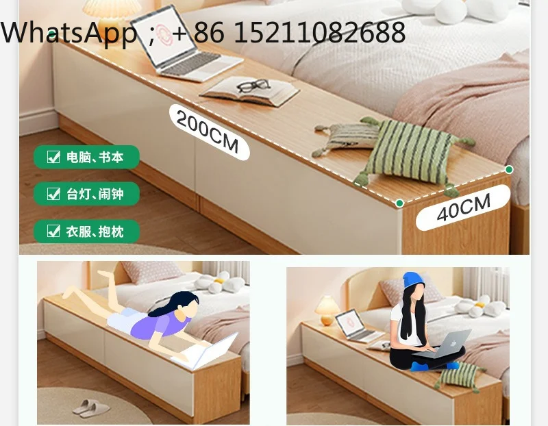 SCY household small apartment clamshell bay window locker can sit storage locker bedroom tatami cabinet