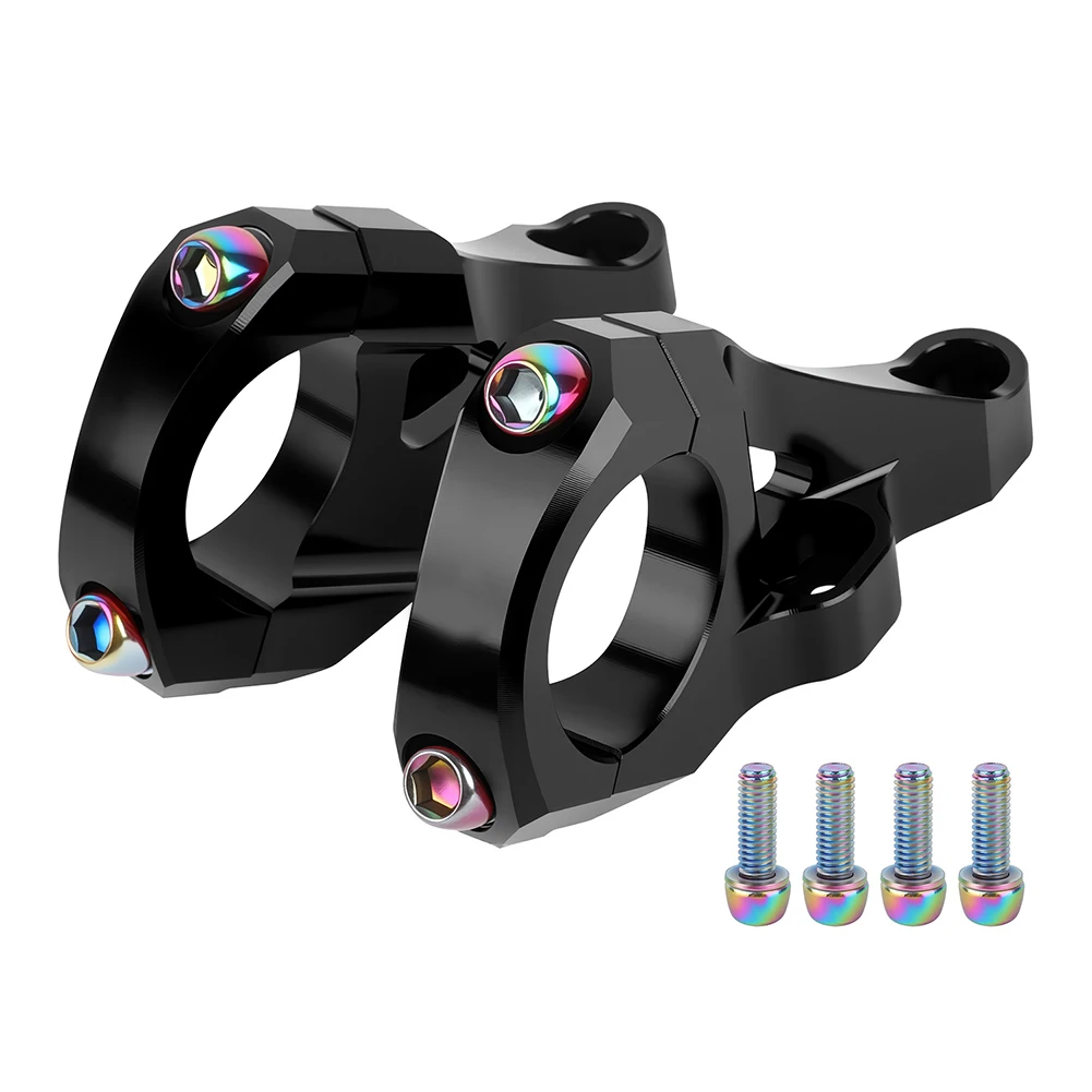 Long Lasting Direct Mount Stem Part Handlebar Clamp Black DH Mountain Bike Black CNC Process Length 96mm Purple