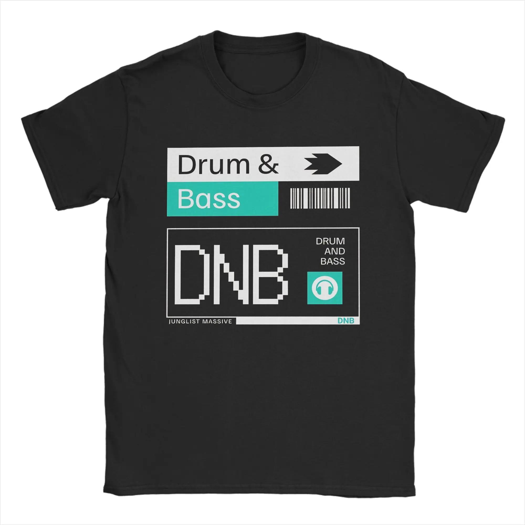 Casual Drum And Bass  Ticket Steez T-Shirt for Men Crewneck Cotton T Shirts  Short Sleeve Tees Graphic Clothing