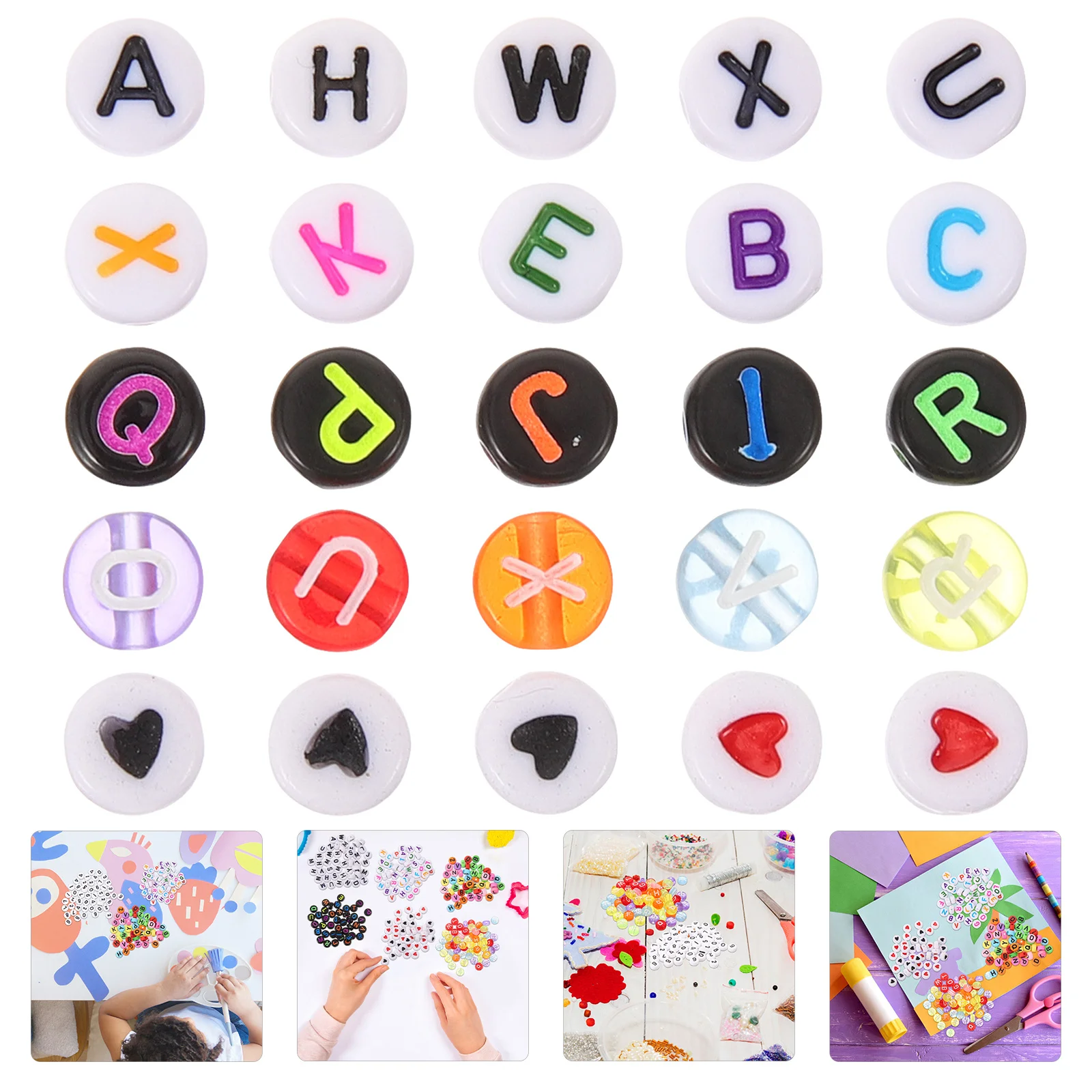 

1900Pcs Acrylic Letter Beads Alphabet Beads for DIY Bracelets Jewelry Making Craft Accessories Letters for Bracelets