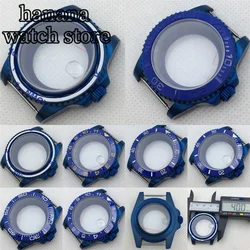 BLIGER 40mm 120 Click Rotating Bezel SUB Case Blue Electroplated Sapphire Glass Fit NH34 NH35 ETA2824 PT5000 Miyota9015 Movement