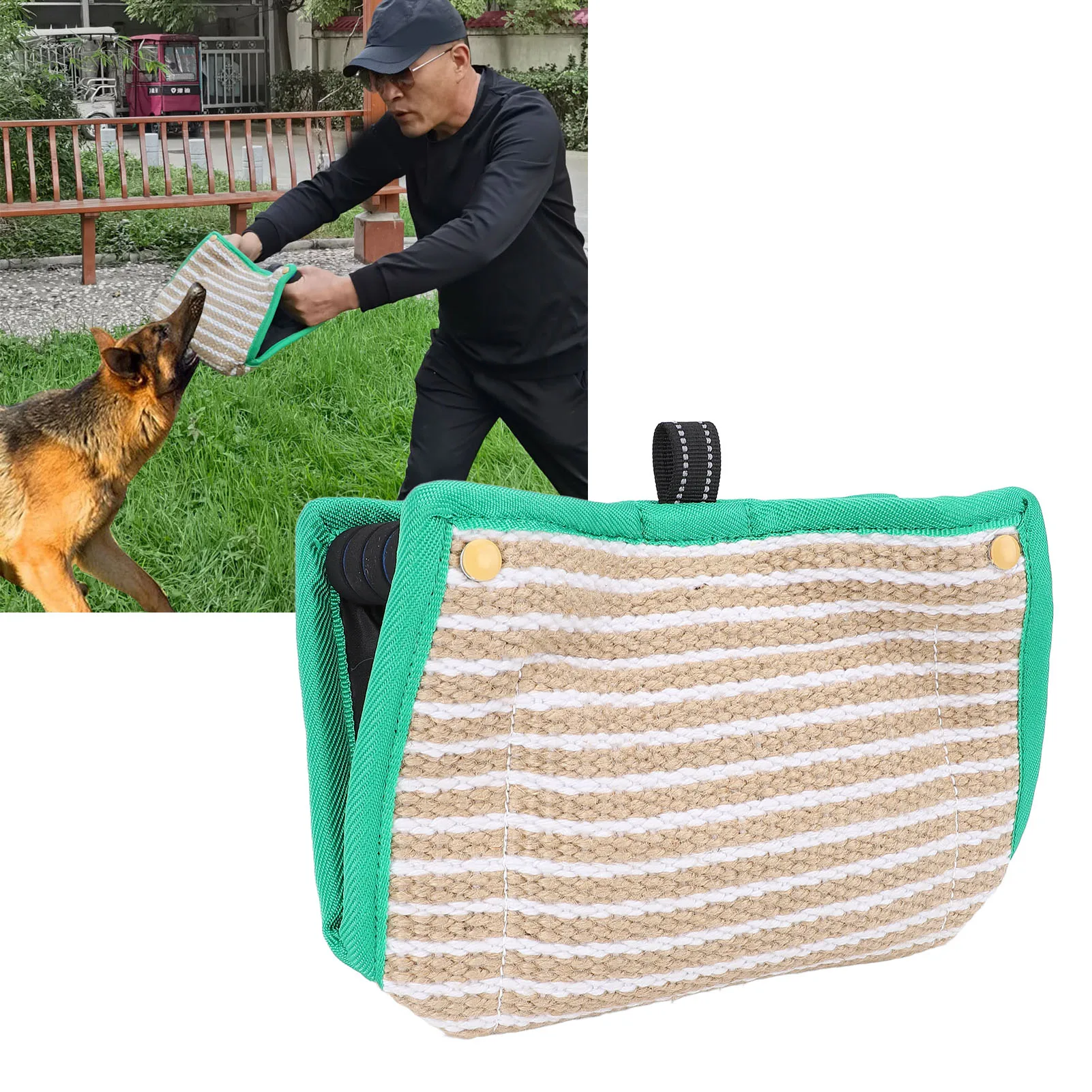 

Dog Bite Pillow Effective Training Abrasion Resistant Jute Dog Bite Tug Toy for German Shepard