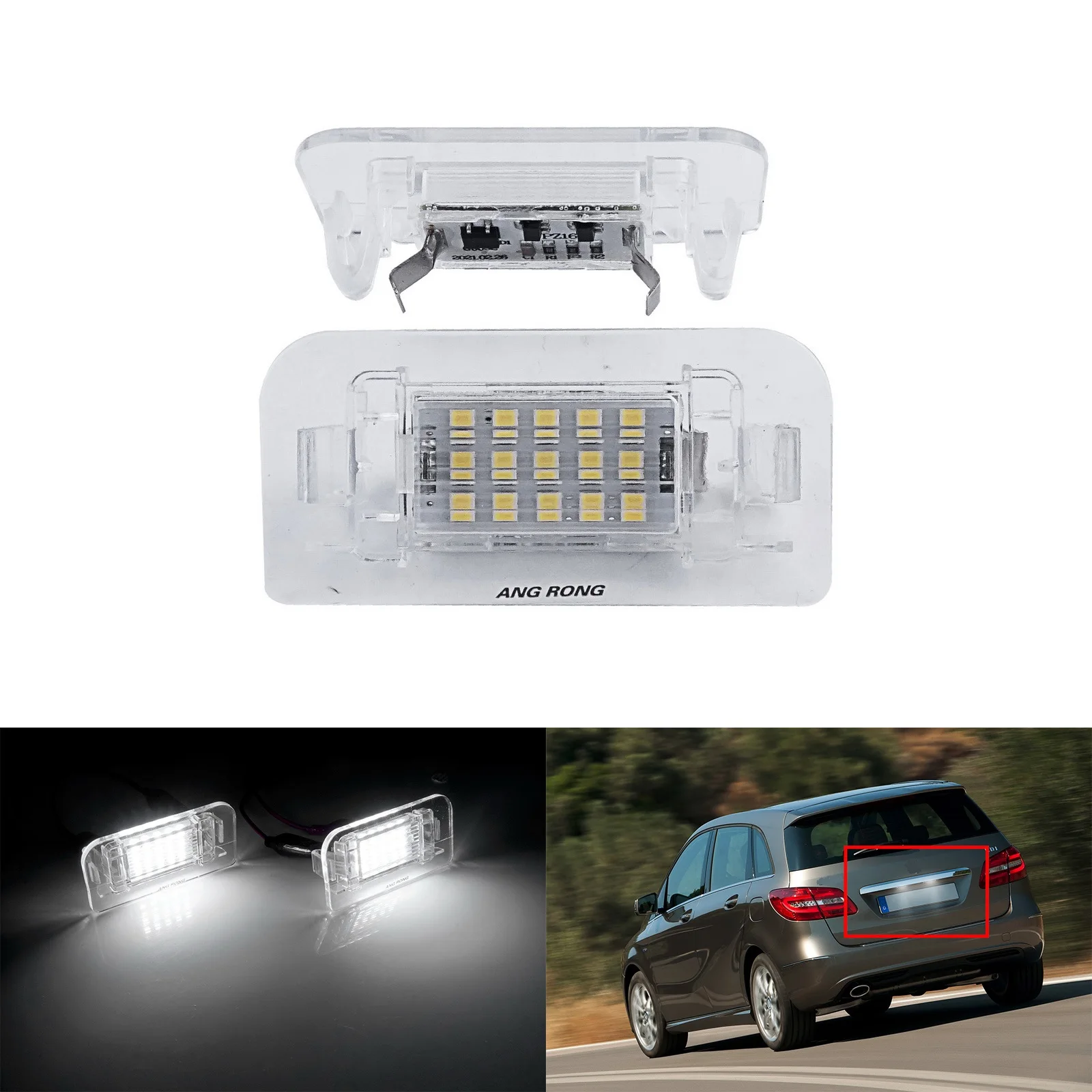 2x SMD LED Kentekenverlichting Wit Voor Mercedes Benz B-Klasse W242 W246 11-19 Kentekenverlichting Achterlicht Accessoires