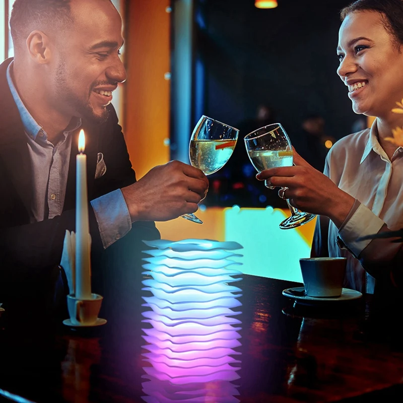 Dynamic Lighting Colorful Night Light Touch Sensor Bedside Lamp With 3D Illusion Design 7 Colors Remote Control LED Lamp