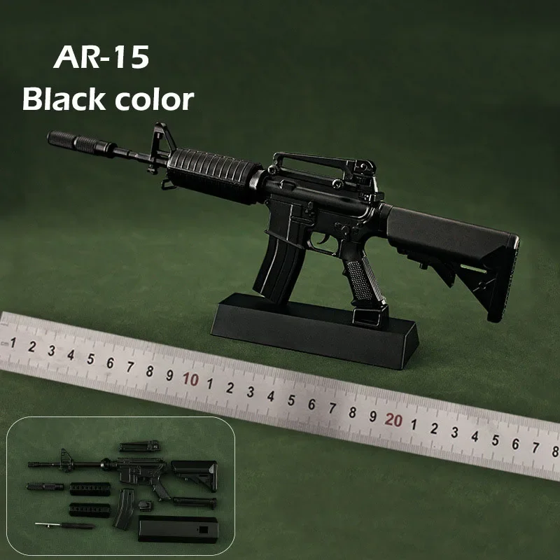 ชุดโมเดลโลหะสำหรับหนีบ AK47 1: 3เพื่อการตกแต่งที่สร้างสรรค์ของขวัญสำหรับเด็กผู้ชาย (ไม่สามารถยิงได้)