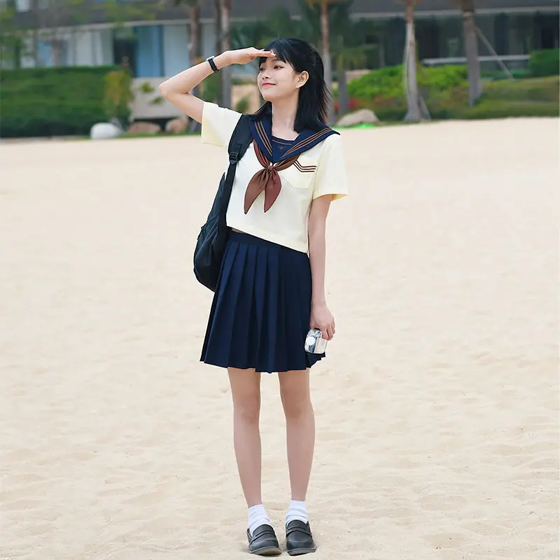 Japanese Academy Style JK Uniform Skirt Genuine Japanese Sailor Uniform Set