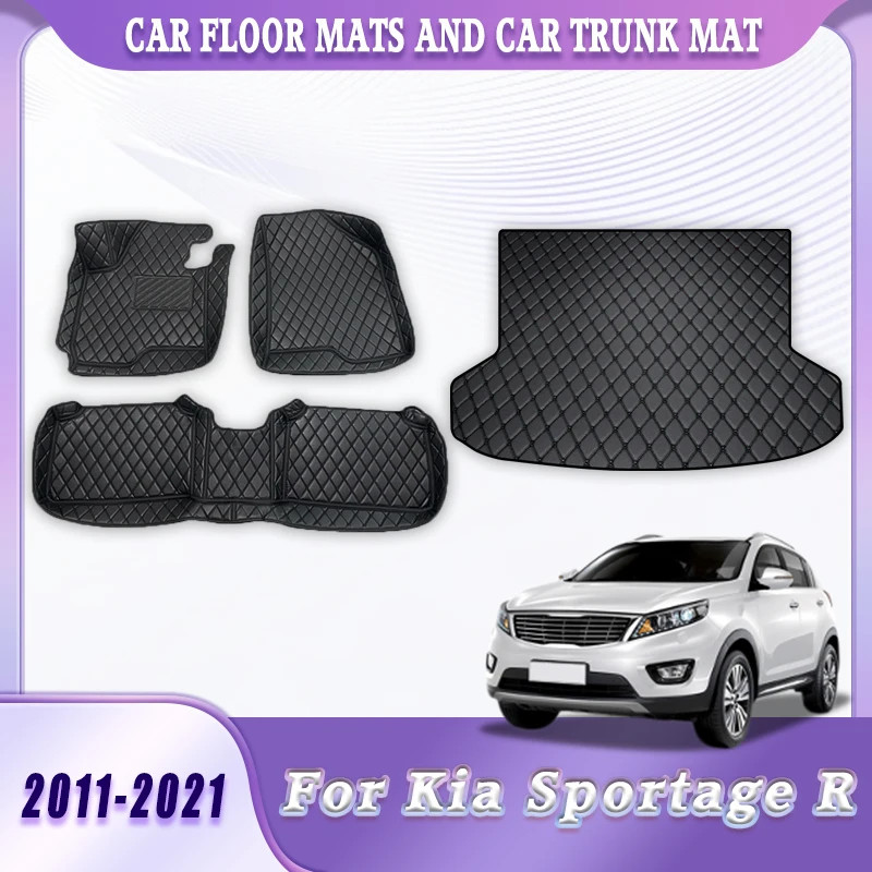 

Custom Fit PU Leather Floor Mats Trunk Mat For Kia Sportage R 2011-2021 All Weather Waterproof Anti Slip Auto Interior Accessory