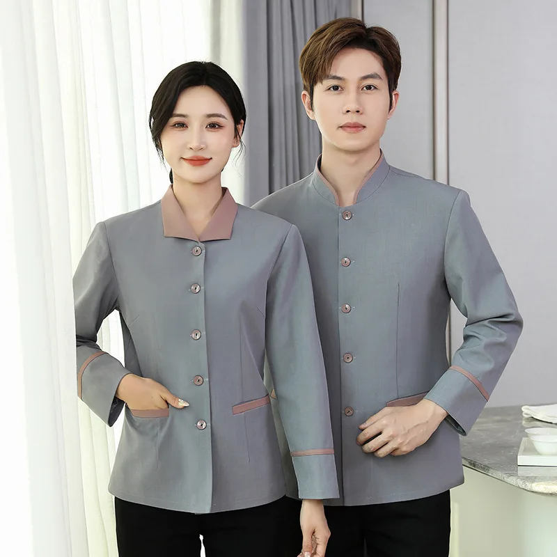 Long Sleeve Cleaning Uniform for Women Hotel Guest Room CleanerPAWorkwear for Property Management Ladies in Autumn and Winter