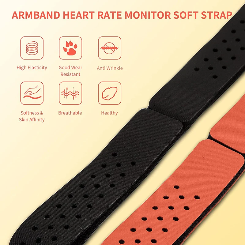 Adjustable Armband Heart Rate Monitor Soft Strap Breathable Replacement Armband Compatible for Scosche Garmin Wahoo TICKR XOSS