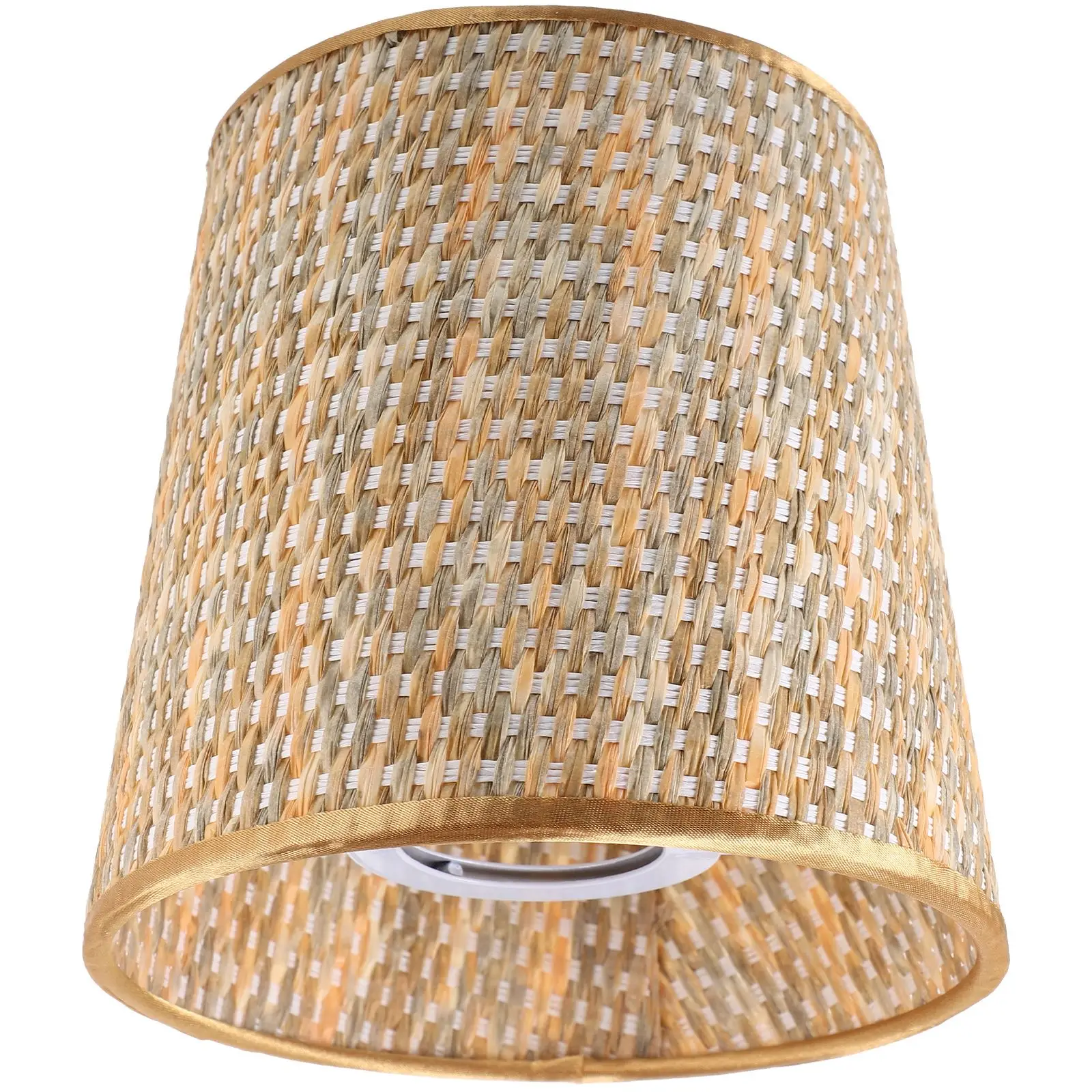 Small Lamp Shade Rattan Woven Lampshade Table Lamps Floor Light Clip On Fabric Cloth Chandelier Shades Lampshade Floor Light