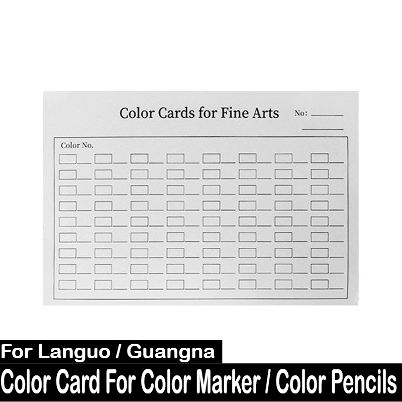 

1/100 шт. для Guangna Languo, 144 цвета, цветная карта, 300 г для цветных маркеров, карандашей на белом картоне, канцелярские принадлежности, школьные принадлежности