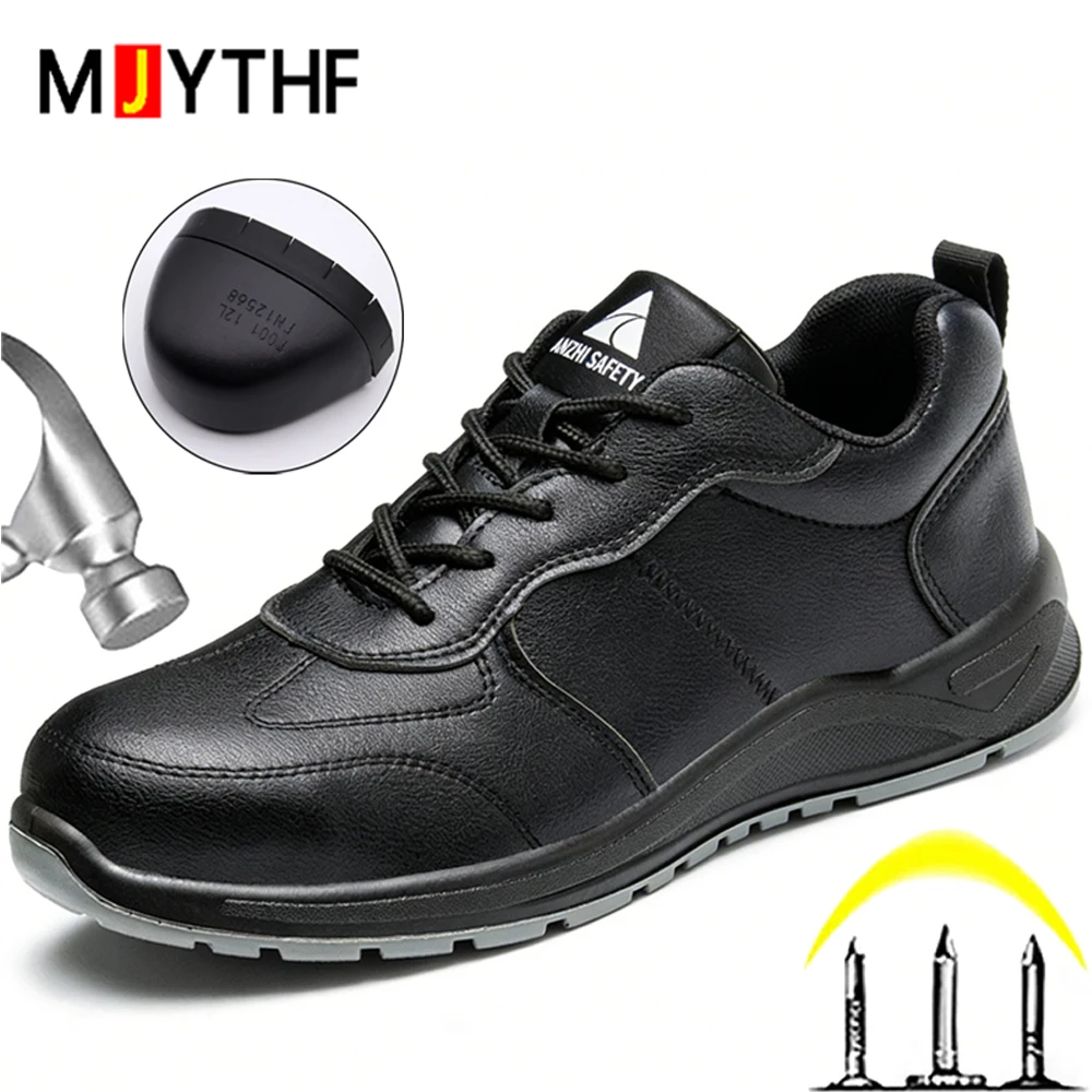 

Male Steel Toe Cap Safety Shoes Waterproof Work Shoes Indestructible Work Sneakers Men Shoes Anti-puncture Security Footwear