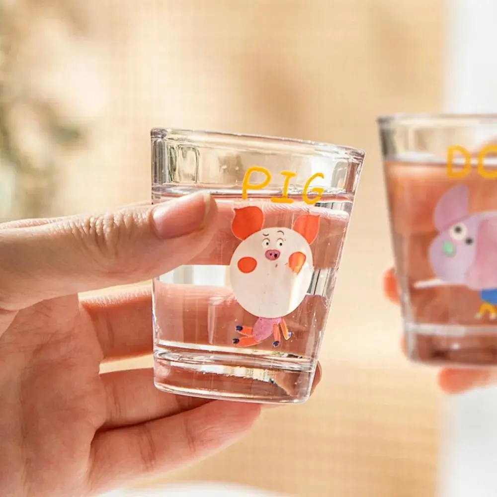 12Pcs Creative Cocktail Cup Set 50ml Chinese Zodiac Clear Juice Cups Visible Animal Pattern Mini Wine Glasses Personalized