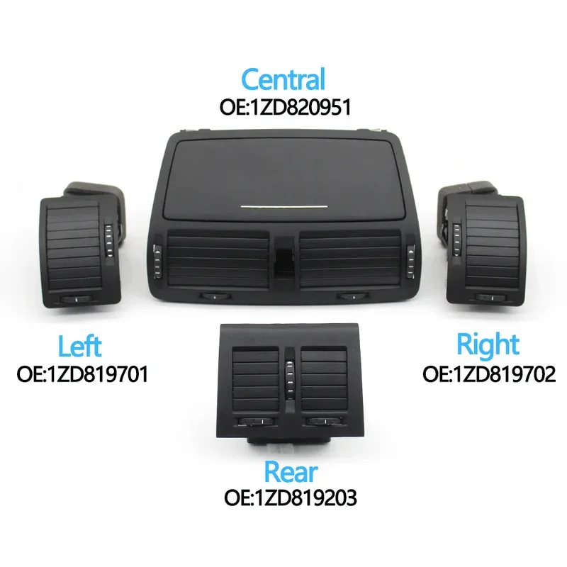 Air Vent AC Vent Grille Assembly  Car Central Left Right Rear For Skoda Octavia 2 A5 MK2 RS 2004-2014 11ZD820951,1ZD819203