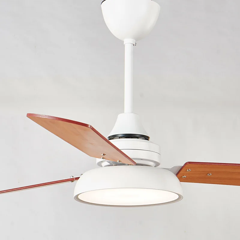 Ceiling Fan lamp modern simple makaron living room electric fan chandelier Nordic fan with lamp new style ventilador de techo