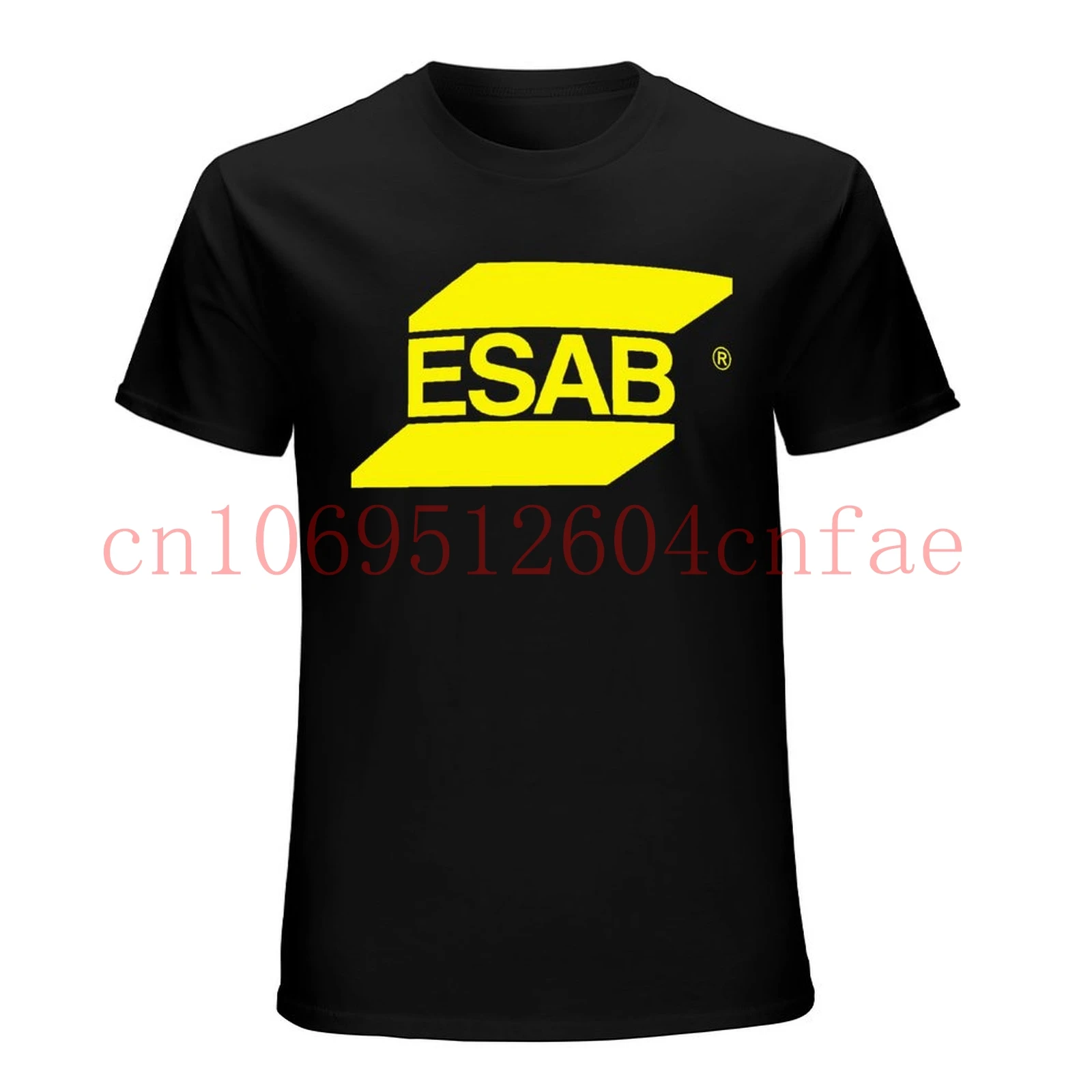 New ESAB Logo Welding Cutting Equipment Consumables Black T-Shirt Tee Mens USA