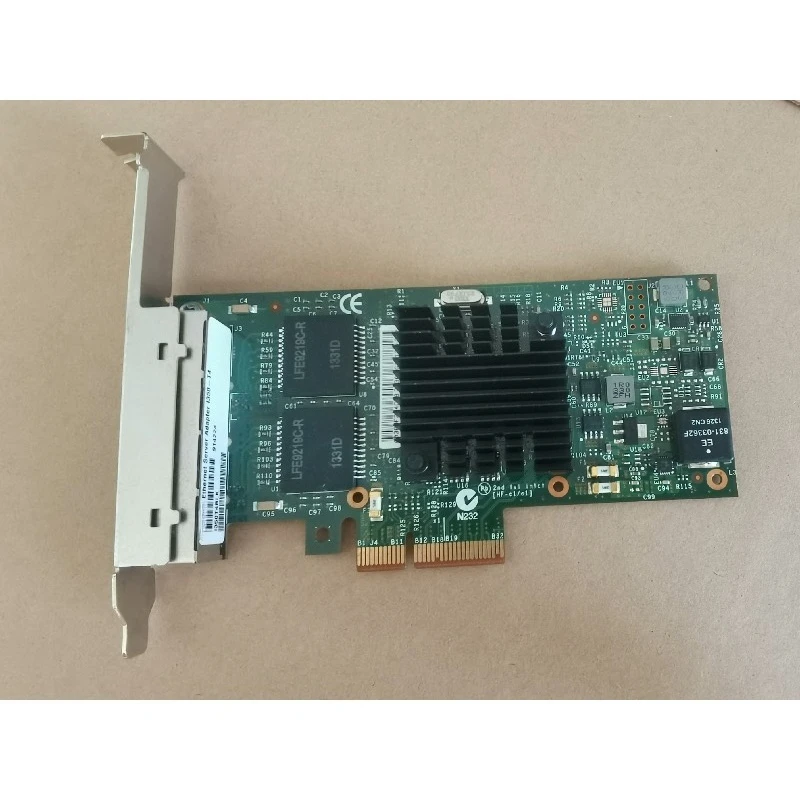 I350-T4 4-Port 10/100/1000Mbps Network Card PCI-E x4 Low Profile Full Height for Desktop Server PC